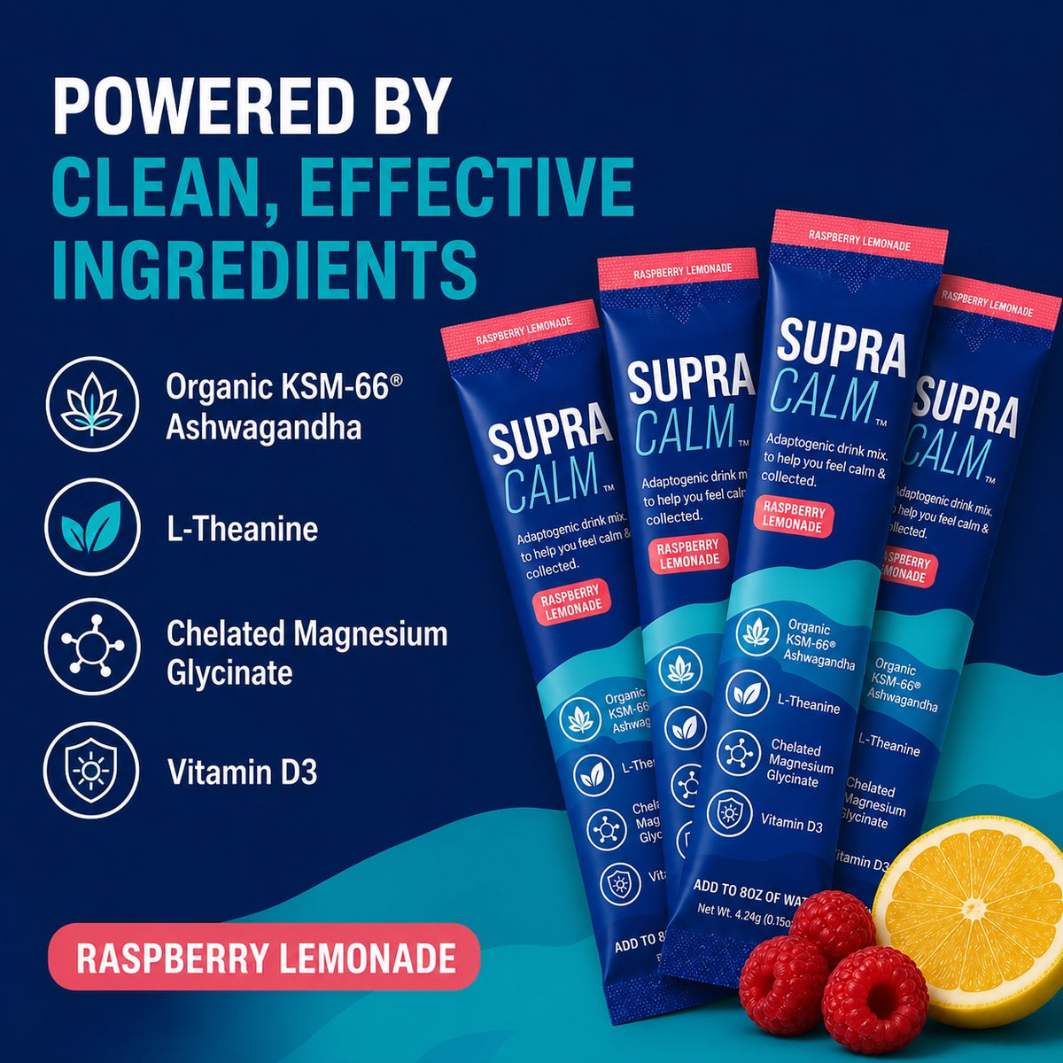 ORLUNA CALM™ Adaptogenic Wellness Blend - Raspberry Lemonade